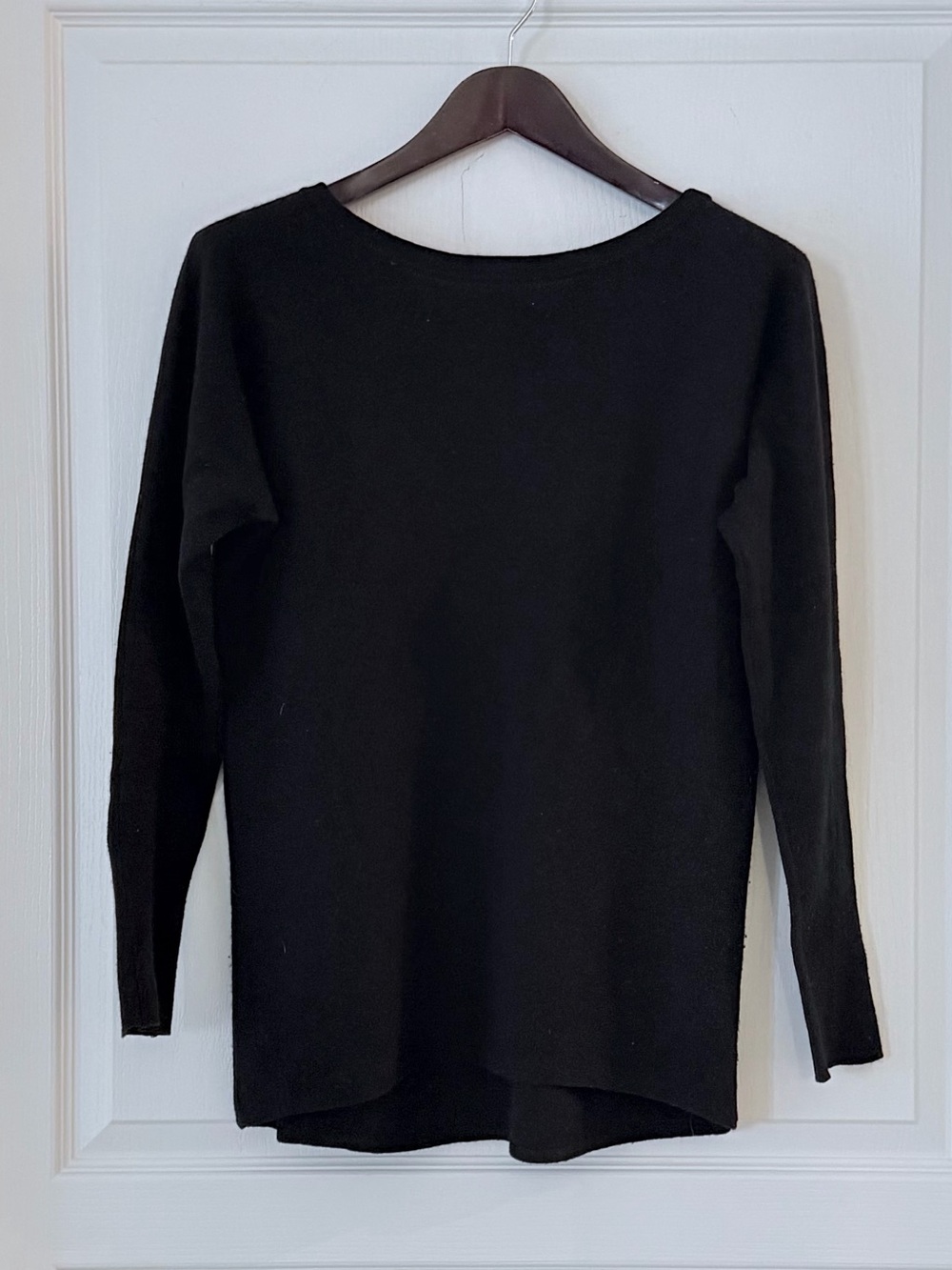 Vince Black Wool/Cashmere Lightweight Crewneck Sweater